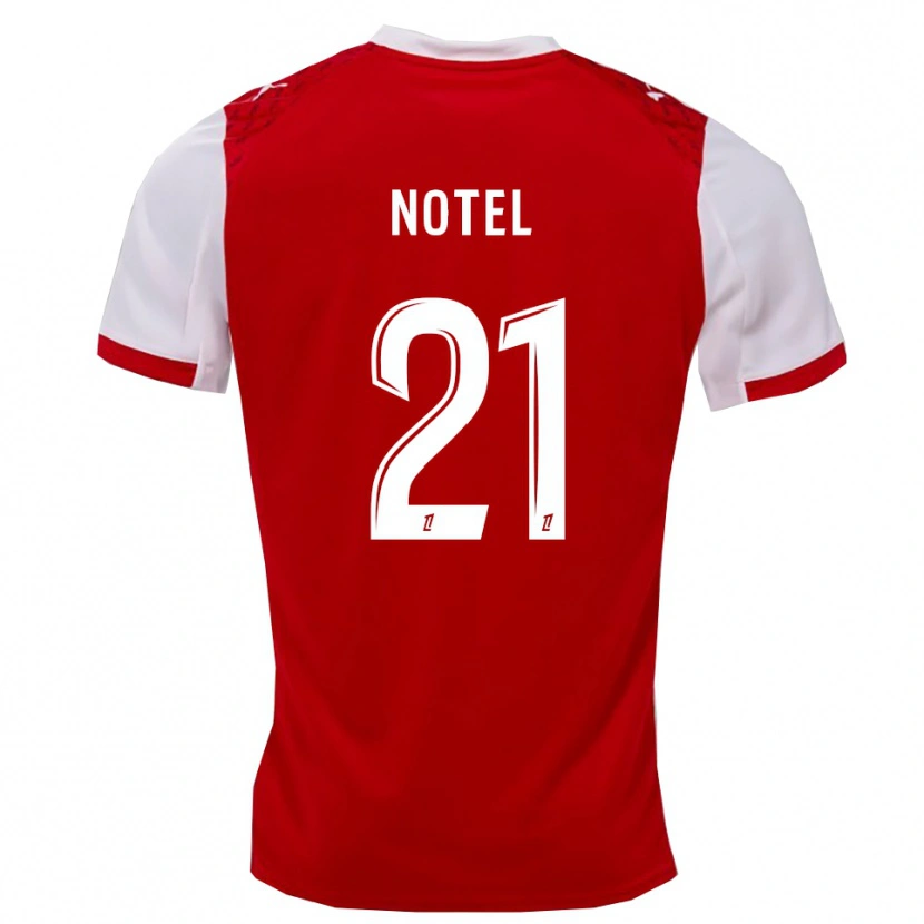 Danxen Damen Léa Notel #21 Rot Weiß Heimtrikot Trikot 2025/26 T-Shirt Österreich