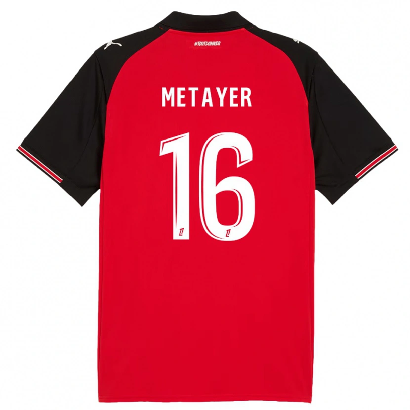 Danxen Damen Maxence Metayer #16 Rot Schwarz Heimtrikot Trikot 2025/26 T-Shirt Österreich