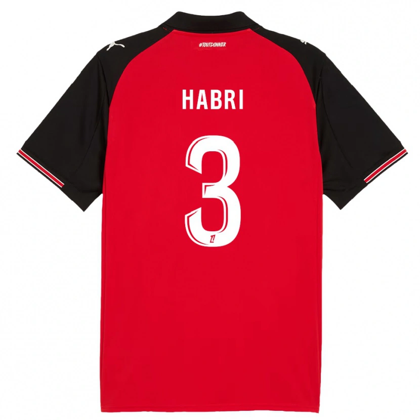 Danxen Damen Issa Habri #3 Rot Schwarz Heimtrikot Trikot 2025/26 T-Shirt Österreich