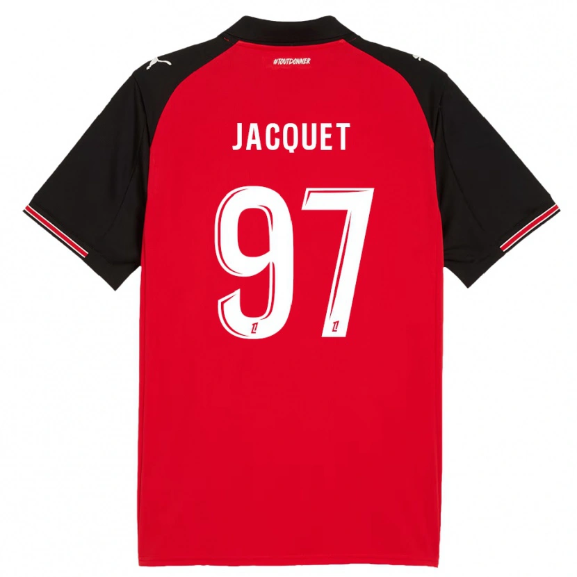 Danxen Damen Jérémy Jacquet #97 Rot Schwarz Heimtrikot Trikot 2025/26 T-Shirt Österreich