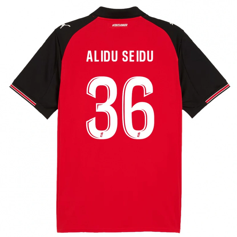 Danxen Damen Alidu Seidu #36 Rot Schwarz Heimtrikot Trikot 2025/26 T-Shirt Österreich
