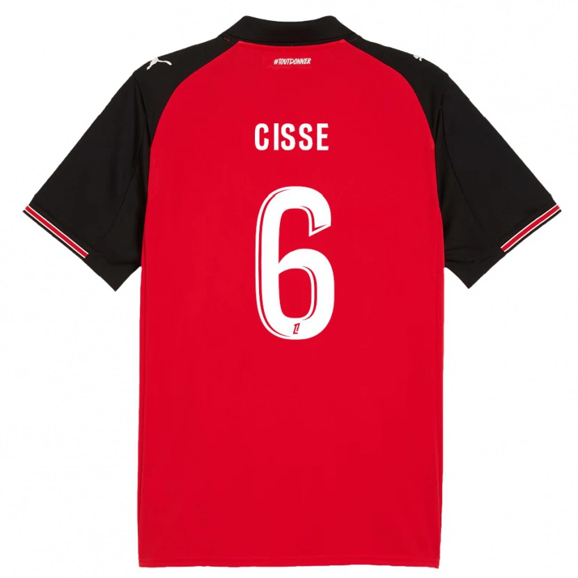 Danxen Damen Djaoui Cissé #6 Rot Schwarz Heimtrikot Trikot 2025/26 T-Shirt Österreich