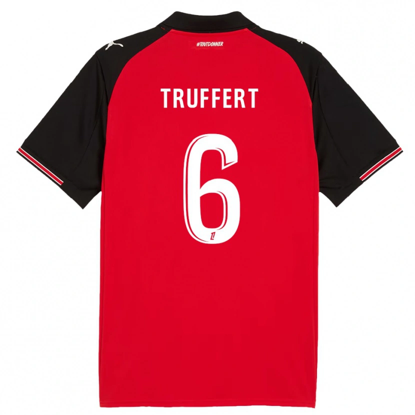Danxen Damen Florian Truffert #6 Rot Schwarz Heimtrikot Trikot 2025/26 T-Shirt Österreich