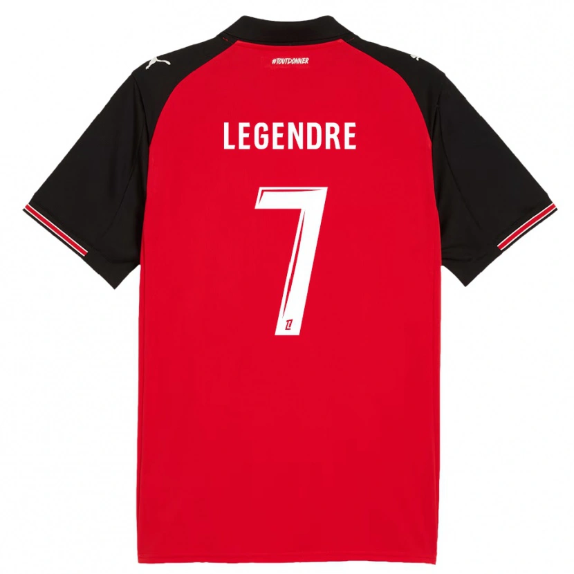 Danxen Damen Elías Legendre #7 Rot Schwarz Heimtrikot Trikot 2025/26 T-Shirt Österreich