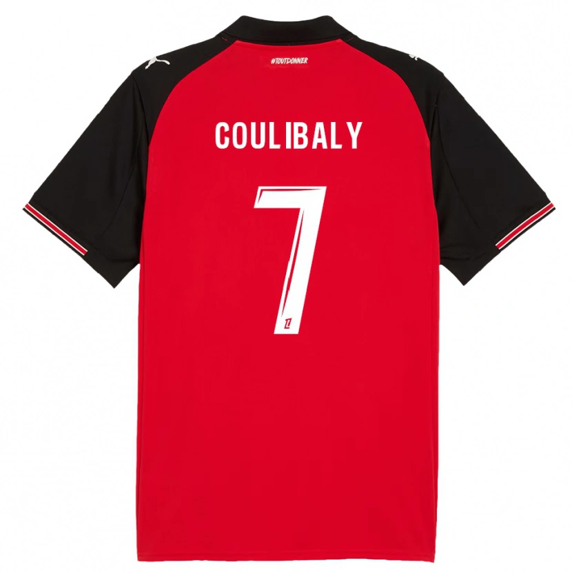 Danxen Damen Boukary Coulibaly #7 Rot Schwarz Heimtrikot Trikot 2025/26 T-Shirt Österreich