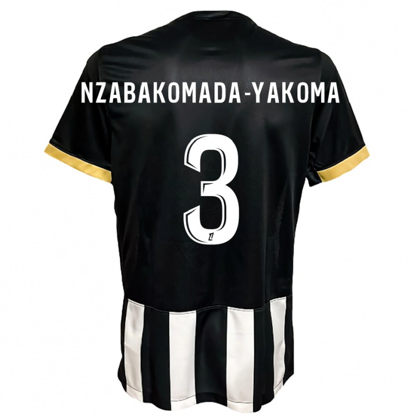 Danxen Damen Raphaël Nzabakomada-Yakoma #3 Schwarz Weiß Heimtrikot Trikot 2025/26 T-Shirt Österreich