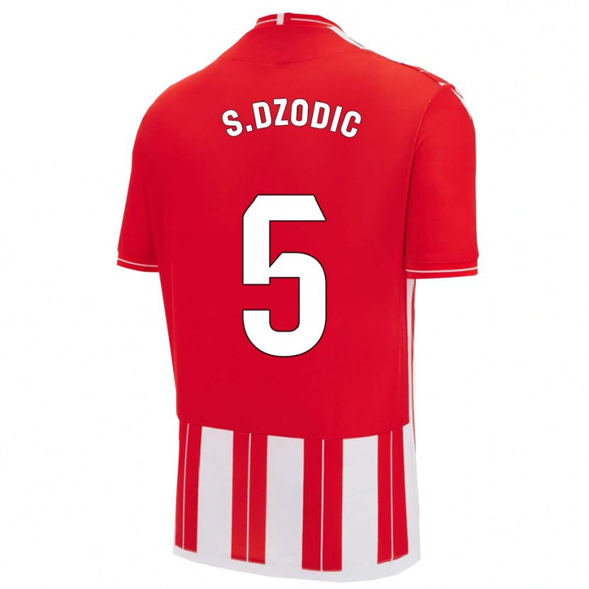 Danxen Damen Stefan Dzodic #5 Rot Weiß Heimtrikot Trikot 2025/26 T-Shirt Österreich