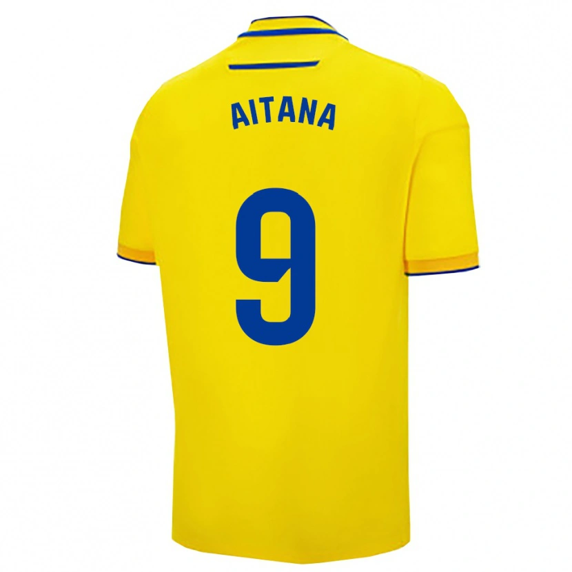 Danxen Damen Aitana Marchante Fernandez #9 Gelb Marine Heimtrikot Trikot 2025/26 T-Shirt Österreich