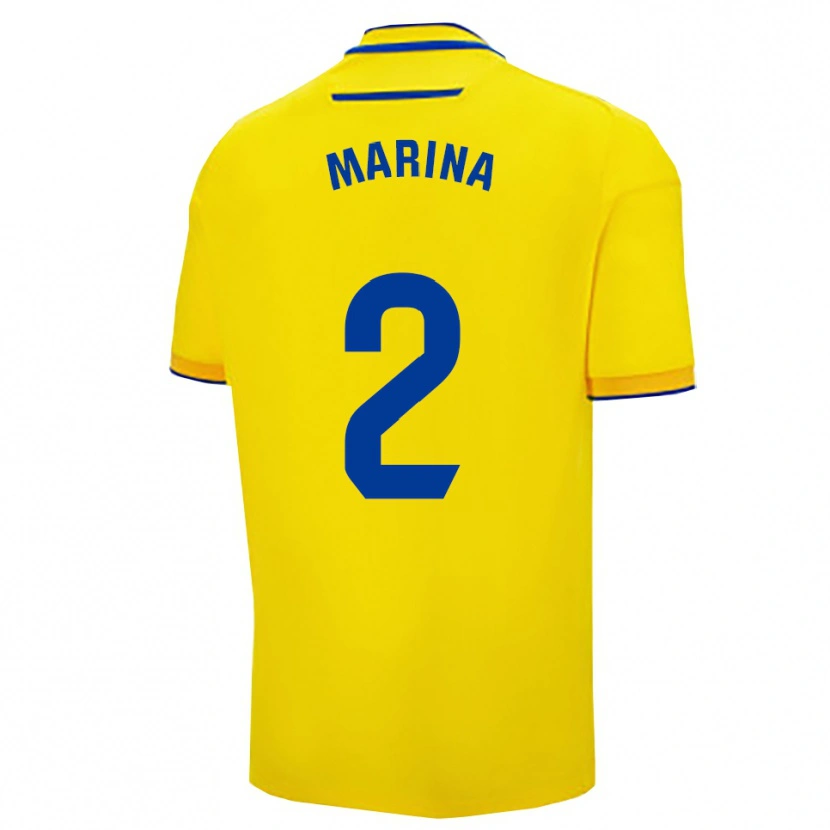 Danxen Damen Marina Galvez Jimenez #2 Gelb Marine Heimtrikot Trikot 2025/26 T-Shirt Österreich