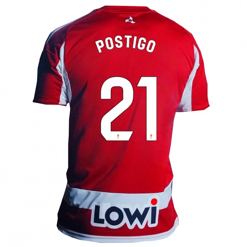 Danxen Damen Cristina Postigo Martín #21 Rot Weiß Heimtrikot Trikot 2025/26 T-Shirt Österreich