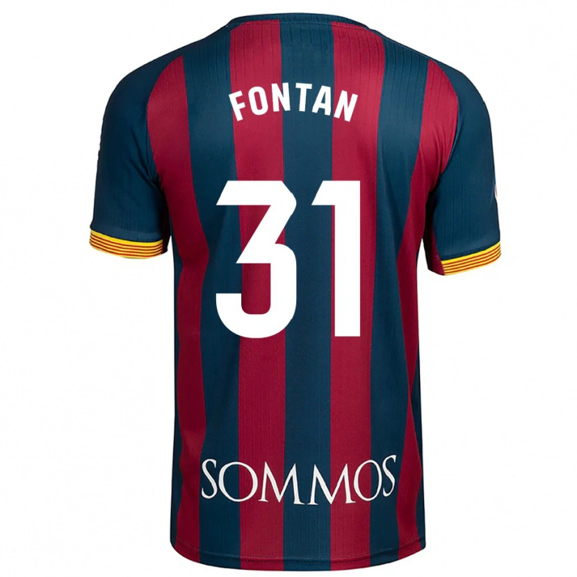 Danxen Damen Nico Fontán #31 Marineblau Rot Heimtrikot Trikot 2025/26 T-Shirt Österreich
