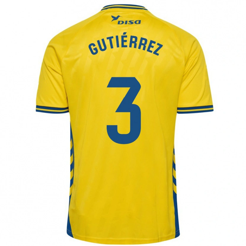 Danxen Damen Cristian Gutiérrez #3 Gelb Blau Heimtrikot Trikot 2025/26 T-Shirt Österreich