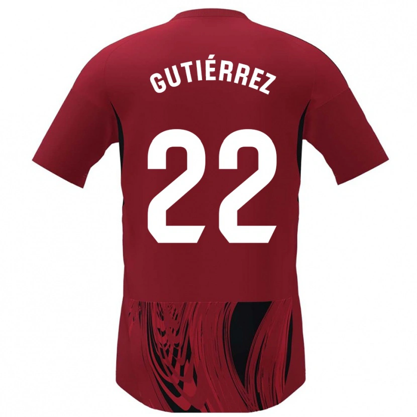 Danxen Damen Juan Gutiérrez #22 Rot Schwarz Heimtrikot Trikot 2025/26 T-Shirt Österreich