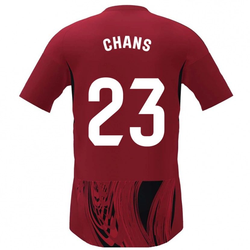 Danxen Damen Ángel Chans #23 Rot Schwarz Heimtrikot Trikot 2025/26 T-Shirt Österreich