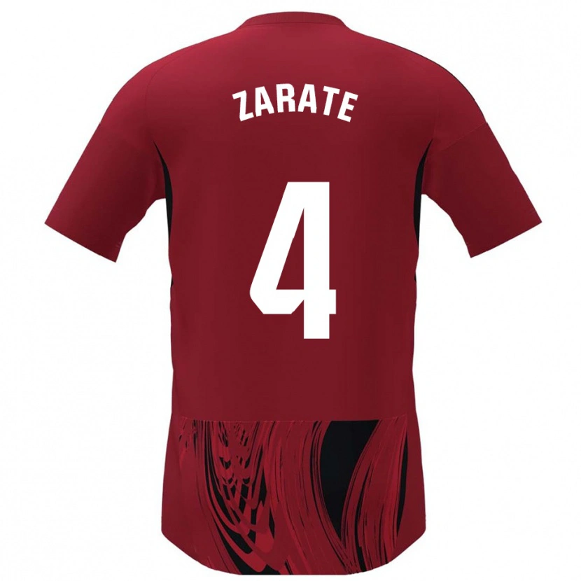 Danxen Damen Hugo Zárate #4 Rot Schwarz Heimtrikot Trikot 2025/26 T-Shirt Österreich