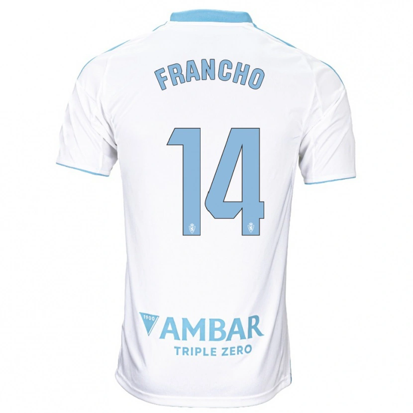 Danxen Damen Francho Serrano #14 Weiß Himmelblau Heimtrikot Trikot 2025/26 T-Shirt Österreich