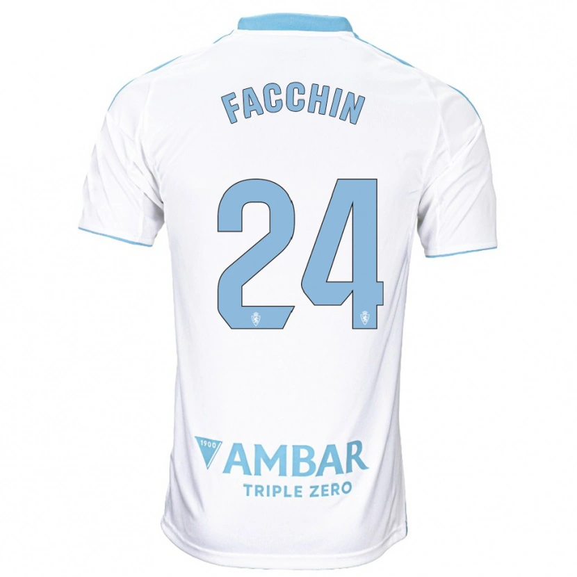 Danxen Damen Enzo Facchin #24 Weiß Himmelblau Heimtrikot Trikot 2025/26 T-Shirt Österreich