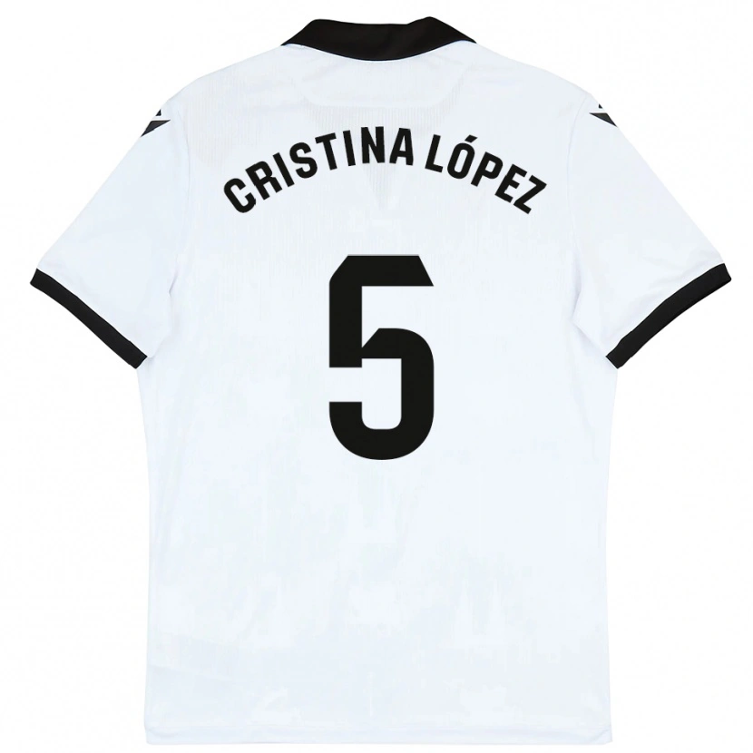Danxen Damen Cristina López #5 Weiß Schwarz Heimtrikot Trikot 2025/26 T-Shirt Österreich