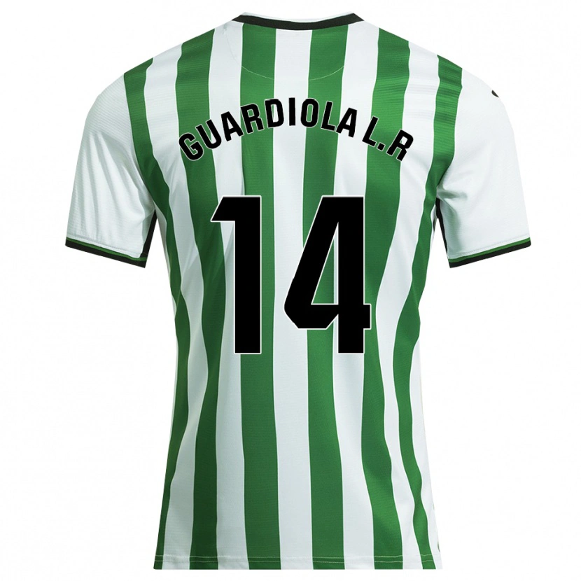 Danxen Damen Sergi Guardiola #14 Weiß Grün Heimtrikot Trikot 2025/26 T-Shirt Österreich