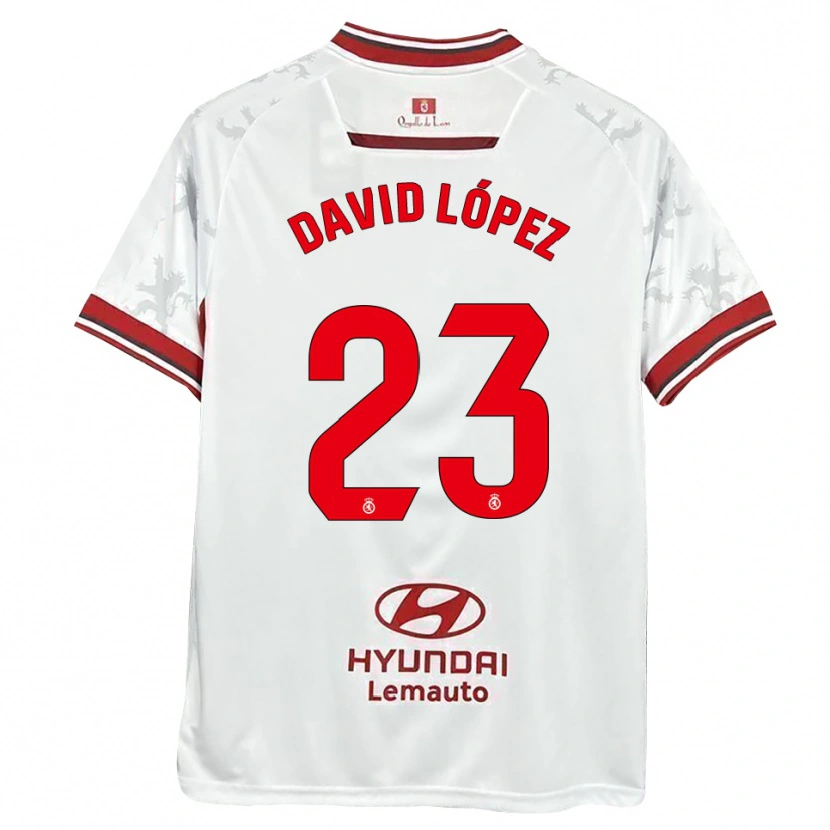 Danxen Damen David López #23 Weiß Rot Heimtrikot Trikot 2025/26 T-Shirt Österreich
