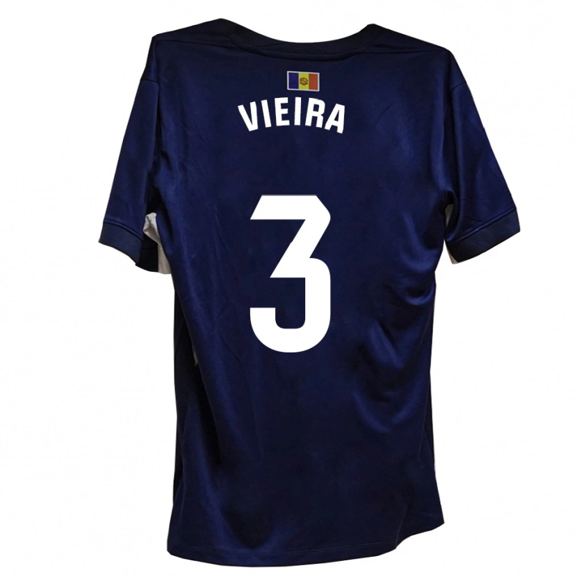 Danxen Damen Daniel Vieira #3 Marineblau Weiß Heimtrikot Trikot 2025/26 T-Shirt Österreich