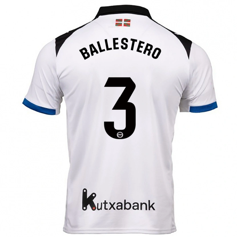Danxen Damen Carlos Ballestero #3 Weiß Blau Auswärtstrikot Trikot 2025/26 T-Shirt Österreich