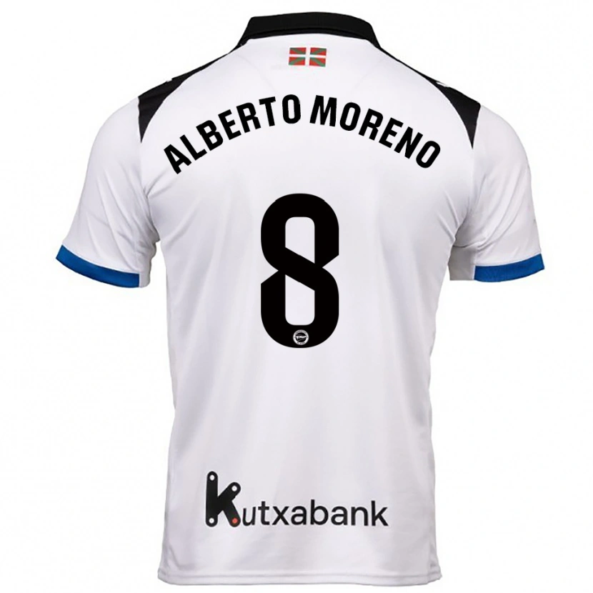 Danxen Damen Alberto Moreno #8 Weiß Blau Auswärtstrikot Trikot 2025/26 T-Shirt Österreich