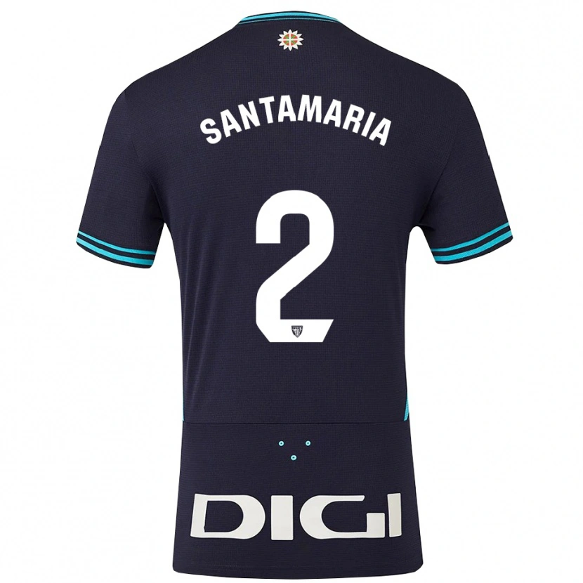 Danxen Damen Unai Santamaría #2 Marine Himmelblau Auswärtstrikot Trikot 2025/26 T-Shirt Österreich