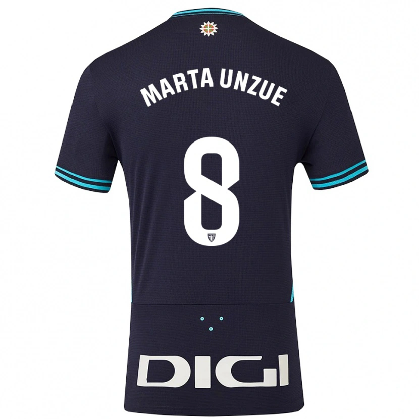 Danxen Damen Marta Unzué Urdániz #8 Marine Himmelblau Auswärtstrikot Trikot 2025/26 T-Shirt Österreich