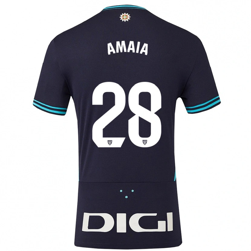 Danxen Damen Amaia Martinez De La Peña #28 Marine Himmelblau Auswärtstrikot Trikot 2025/26 T-Shirt Österreich