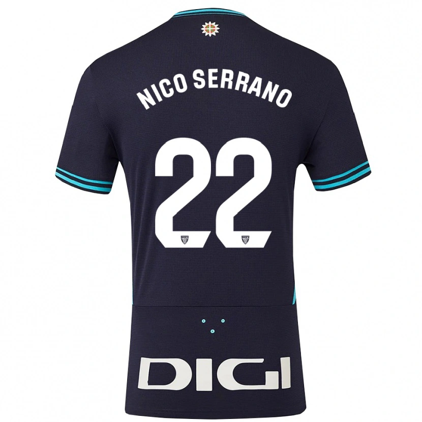 Danxen Damen Nico Serrano #22 Marine Himmelblau Auswärtstrikot Trikot 2025/26 T-Shirt Österreich