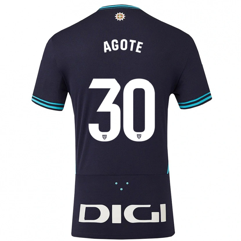 Danxen Damen Daniela Agote Aguirre #30 Marine Himmelblau Auswärtstrikot Trikot 2025/26 T-Shirt Österreich