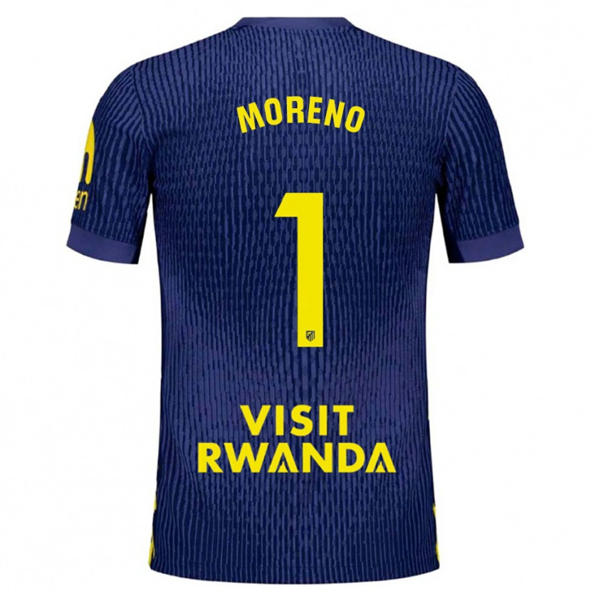Danxen Damen Álvaro Moreno #1 Marine Gelb Auswärtstrikot Trikot 2025/26 T-Shirt Österreich