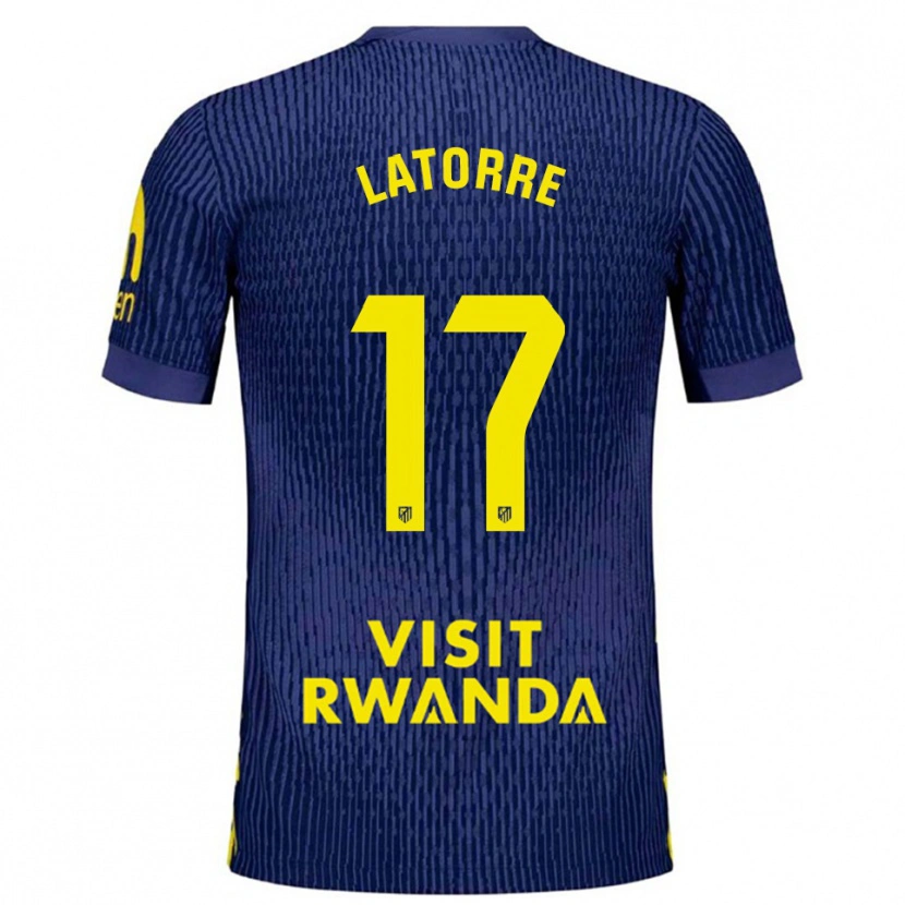 Danxen Damen Barbara Latorre #17 Marine Gelb Auswärtstrikot Trikot 2025/26 T-Shirt Österreich