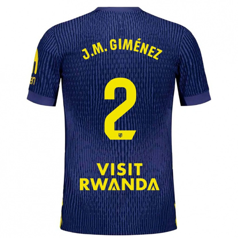 Danxen Damen José María Giménez #2 Marine Gelb Auswärtstrikot Trikot 2025/26 T-Shirt Österreich