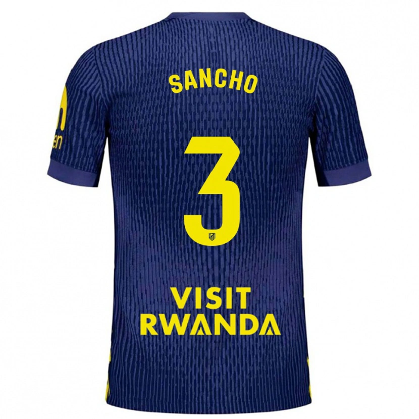 Danxen Damen Diego Sancho #3 Marine Gelb Auswärtstrikot Trikot 2025/26 T-Shirt Österreich