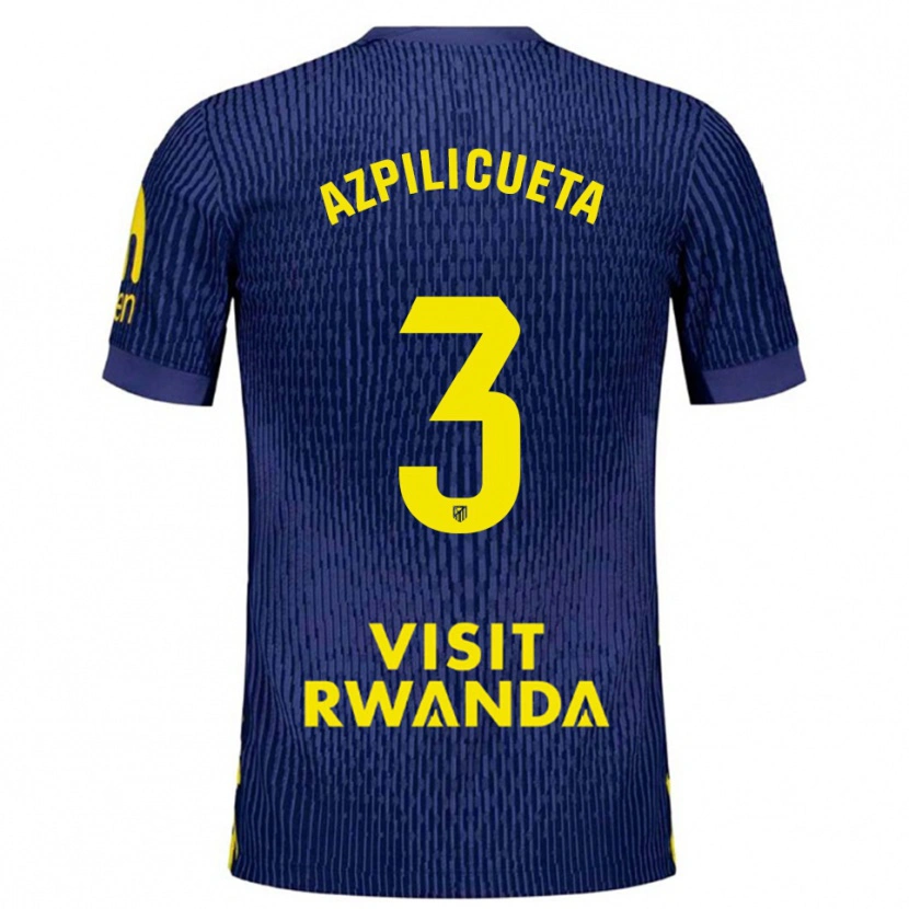 Danxen Damen César Azpilicueta #3 Marine Gelb Auswärtstrikot Trikot 2025/26 T-Shirt Österreich