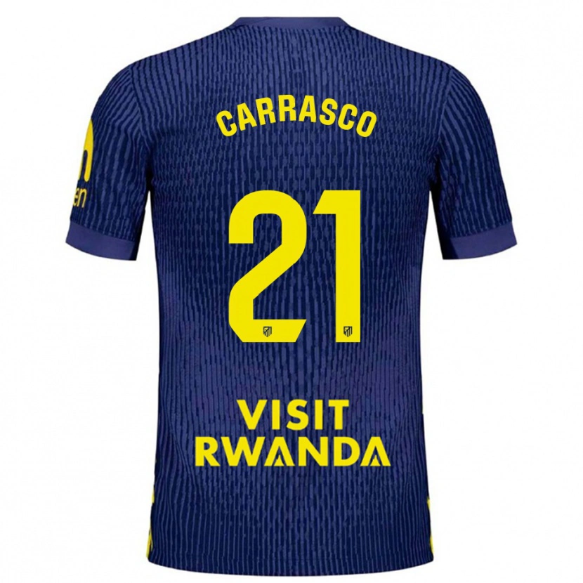 Danxen Damen Yannick Carrasco #21 Marine Gelb Auswärtstrikot Trikot 2025/26 T-Shirt Österreich