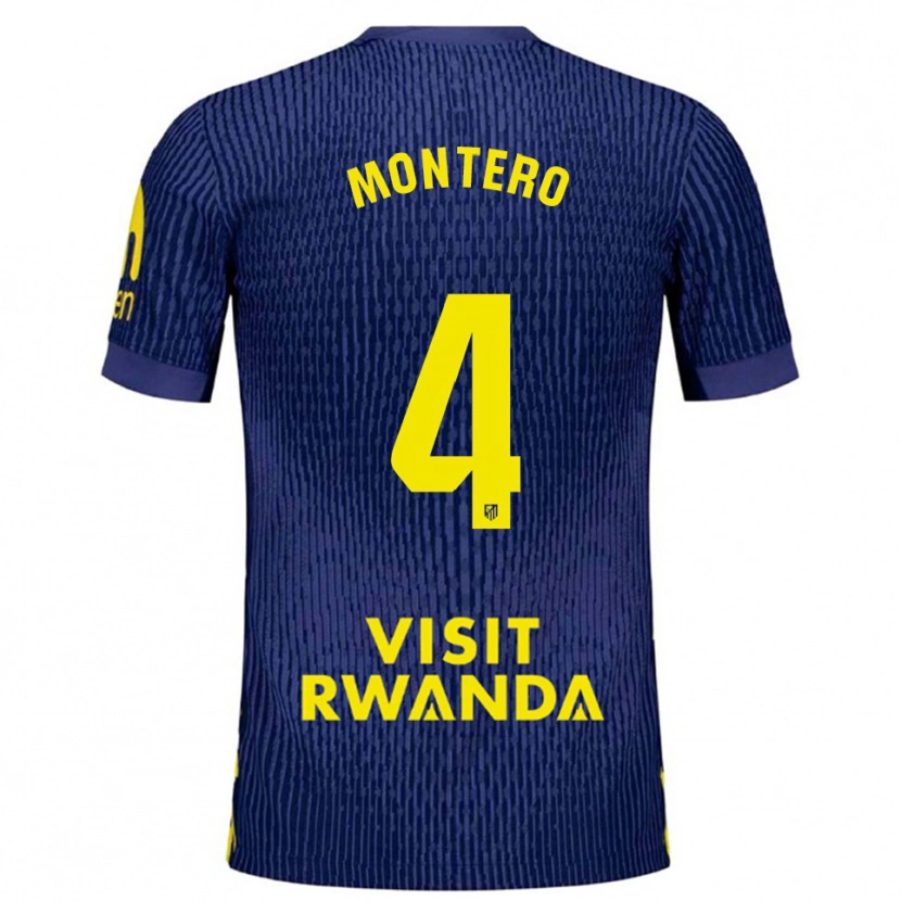 Danxen Damen Francisco Montero #4 Marine Gelb Auswärtstrikot Trikot 2025/26 T-Shirt Österreich
