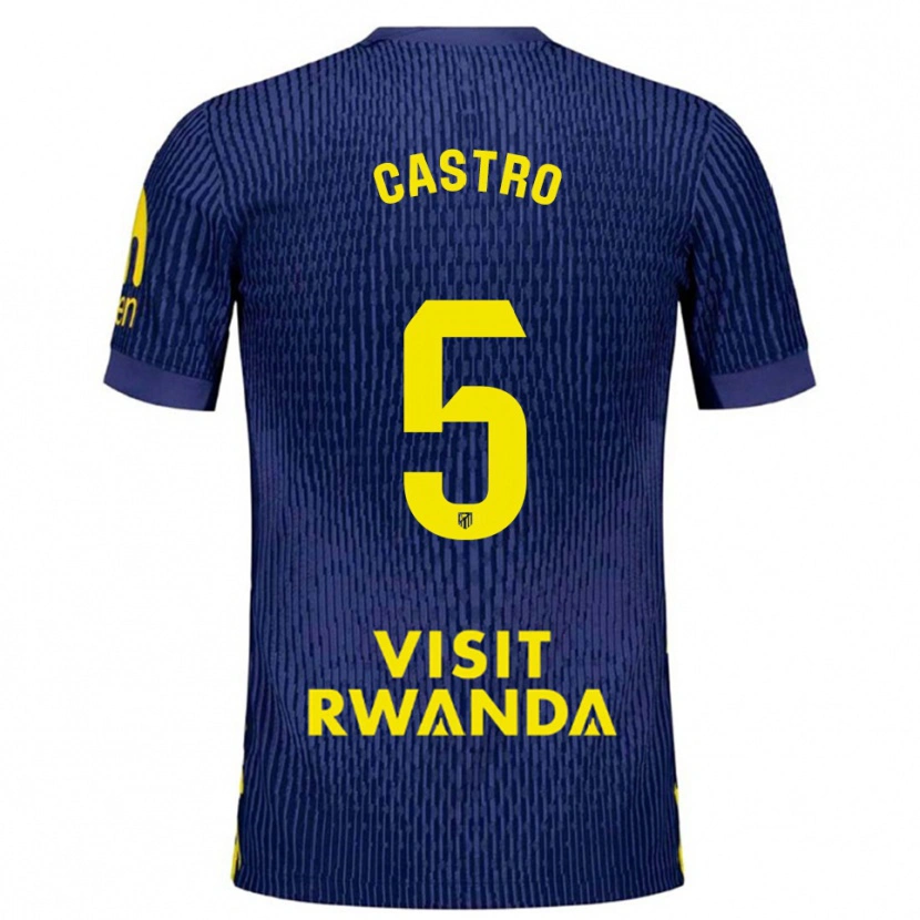 Danxen Damen Oscar Castro #5 Marine Gelb Auswärtstrikot Trikot 2025/26 T-Shirt Österreich