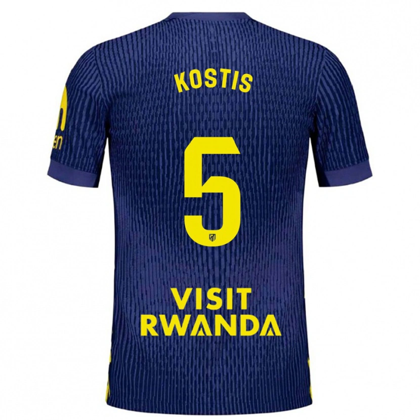 Danxen Damen Ilias Kostis #5 Marine Gelb Auswärtstrikot Trikot 2025/26 T-Shirt Österreich
