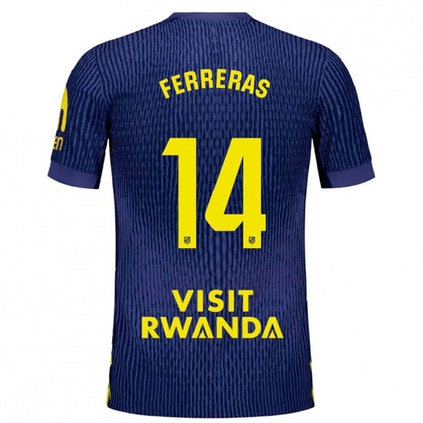 Danxen Damen Adrian Ferreras #14 Marine Gelb Auswärtstrikot Trikot 2025/26 T-Shirt Österreich