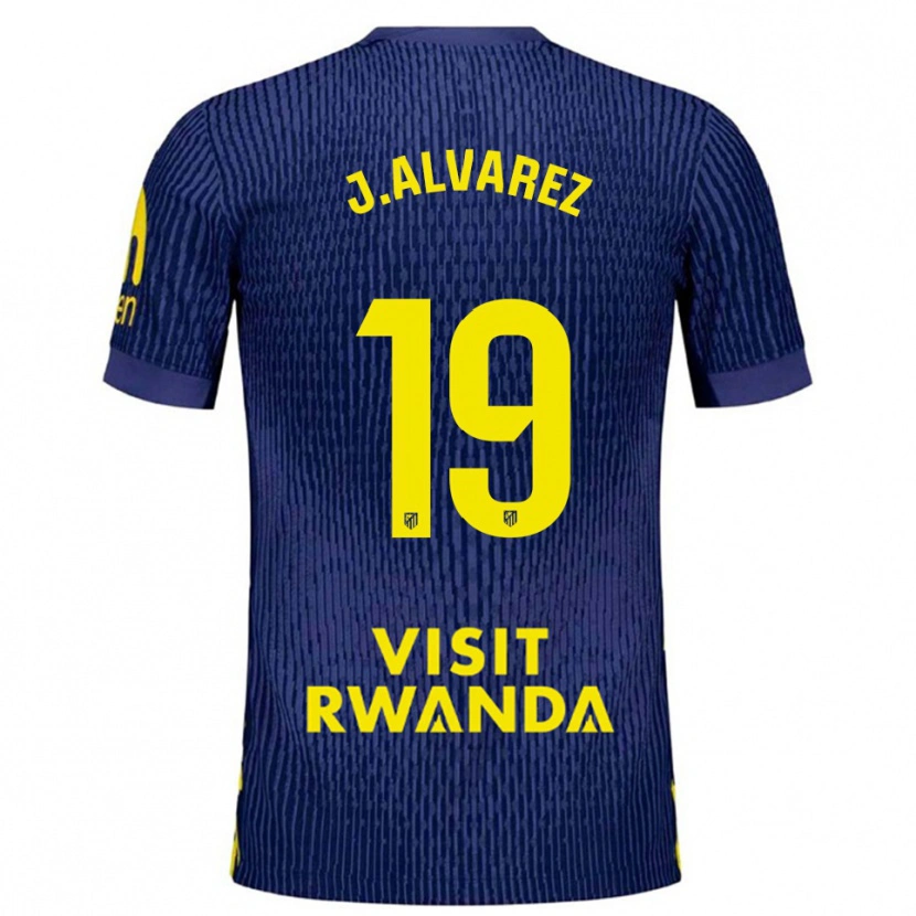 Danxen Damen Julián Alvarez #19 Marine Gelb Auswärtstrikot Trikot 2025/26 T-Shirt Österreich