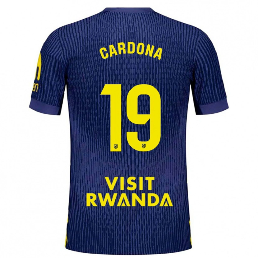 Danxen Damen Marta Cardona #19 Marine Gelb Auswärtstrikot Trikot 2025/26 T-Shirt Österreich