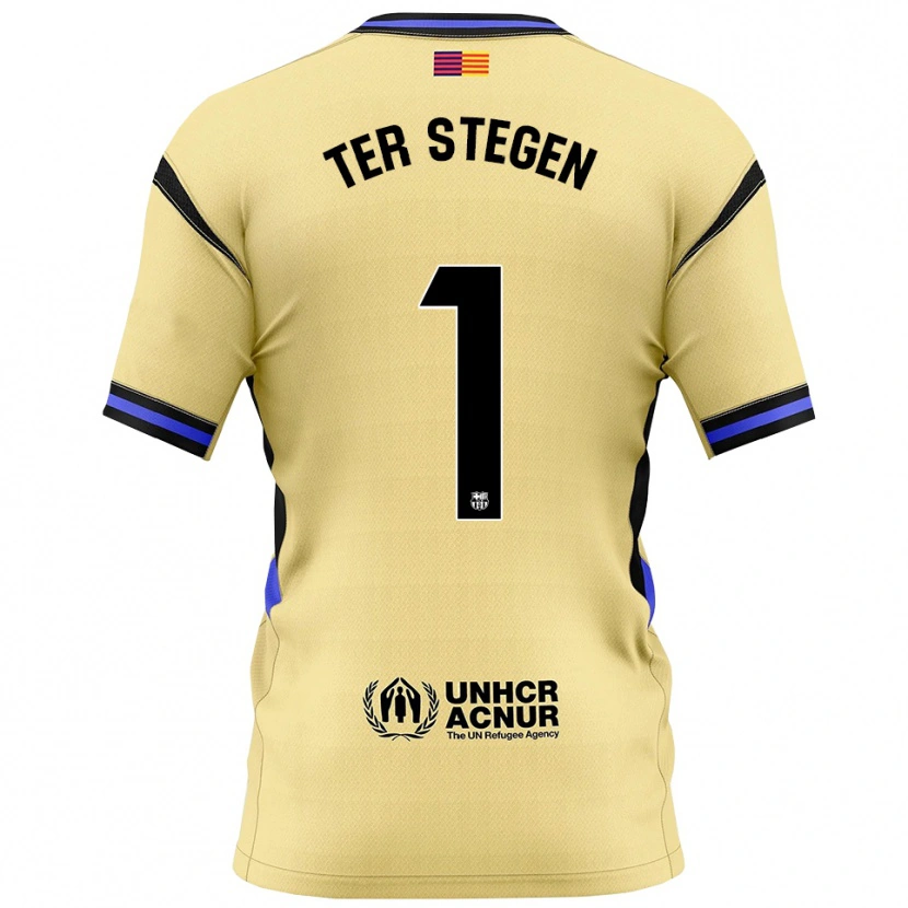 Danxen Damen Marc-André Ter Stegen #1 Gelb Schwarz Auswärtstrikot Trikot 2025/26 T-Shirt Österreich