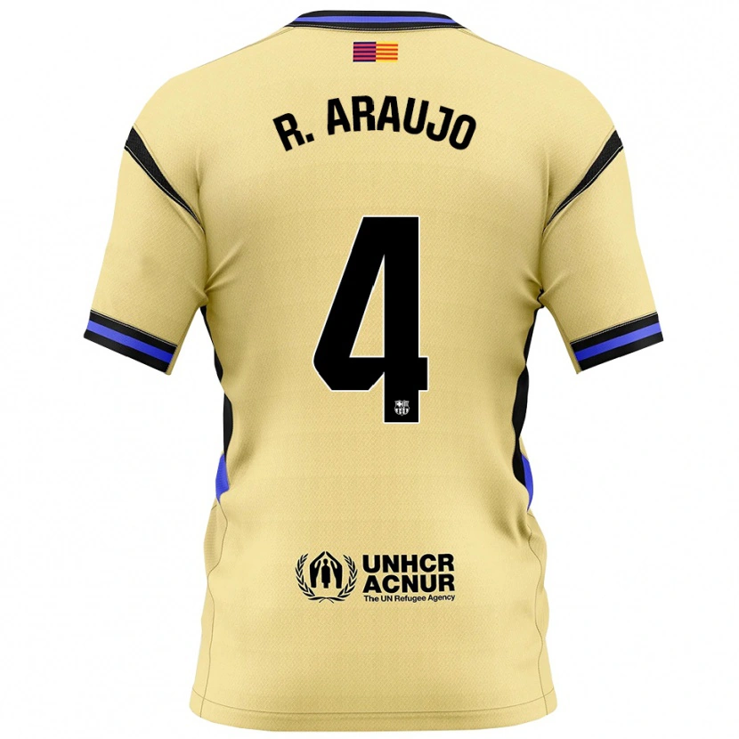 Danxen Damen Ronald Araujo #4 Gelb Schwarz Auswärtstrikot Trikot 2025/26 T-Shirt Österreich