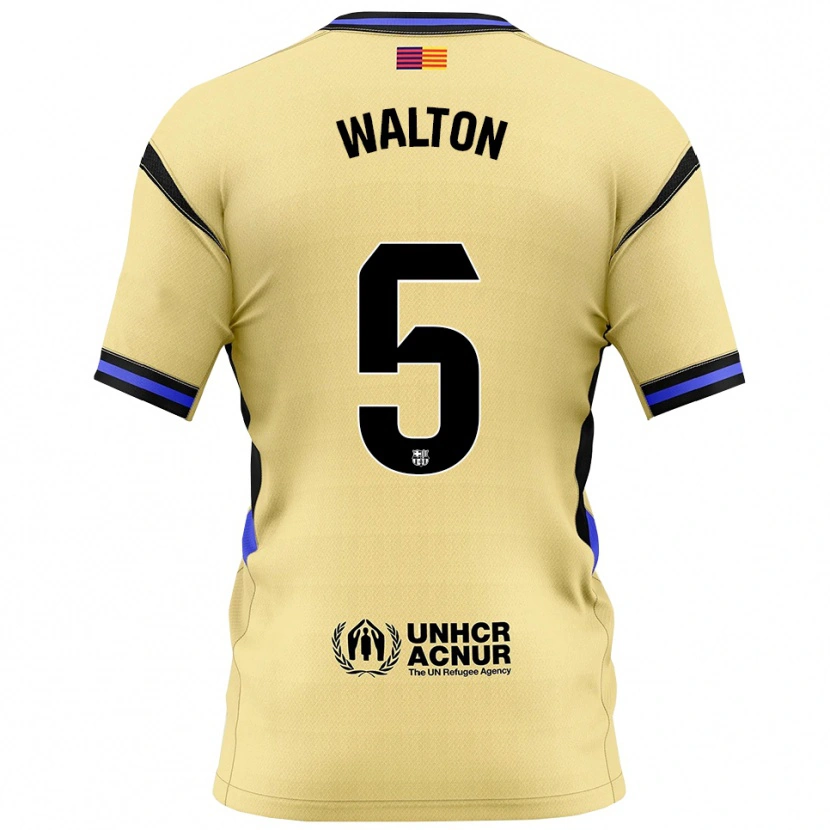Danxen Damen Álex Walton #5 Gelb Schwarz Auswärtstrikot Trikot 2025/26 T-Shirt Österreich