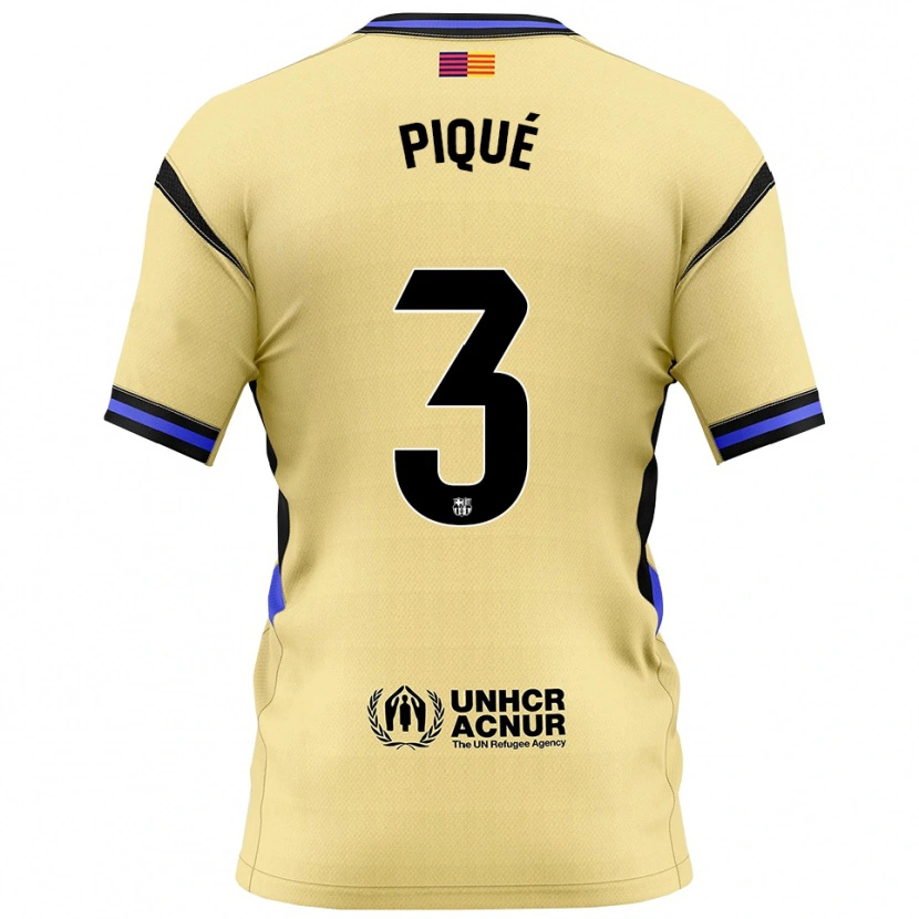Danxen Damen Gerard Pique #3 Gelb Schwarz Auswärtstrikot Trikot 2025/26 T-Shirt Österreich