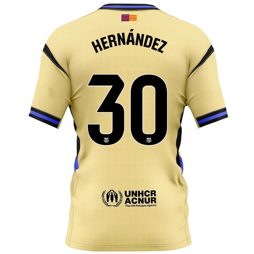 Danxen Damen Juan Hernández #30 Gelb Schwarz Auswärtstrikot Trikot 2025/26 T-Shirt Österreich