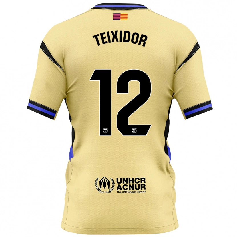 Danxen Damen Nil Teixidor #12 Gelb Schwarz Auswärtstrikot Trikot 2025/26 T-Shirt Österreich